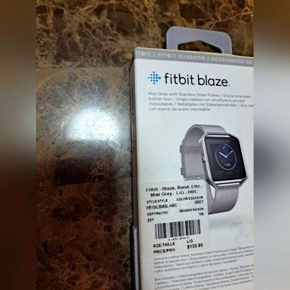 Fitbit Leather Accessory Band - Size Small Or Large